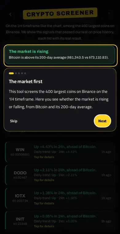 CRYPTO SCREENER — فلتر العملات الرقمية