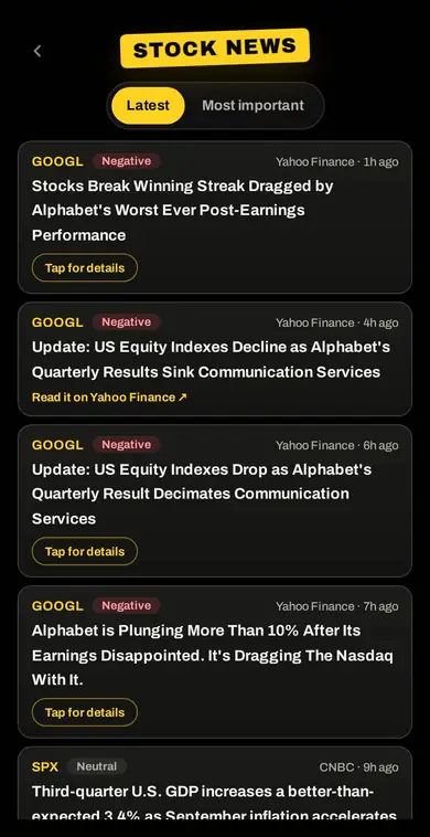 STOCK NEWS — أخبار الأسهم مشروحة